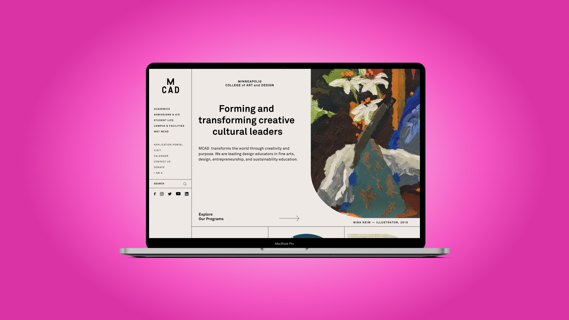 Launched! MCAD website redesign on Drupal 8
