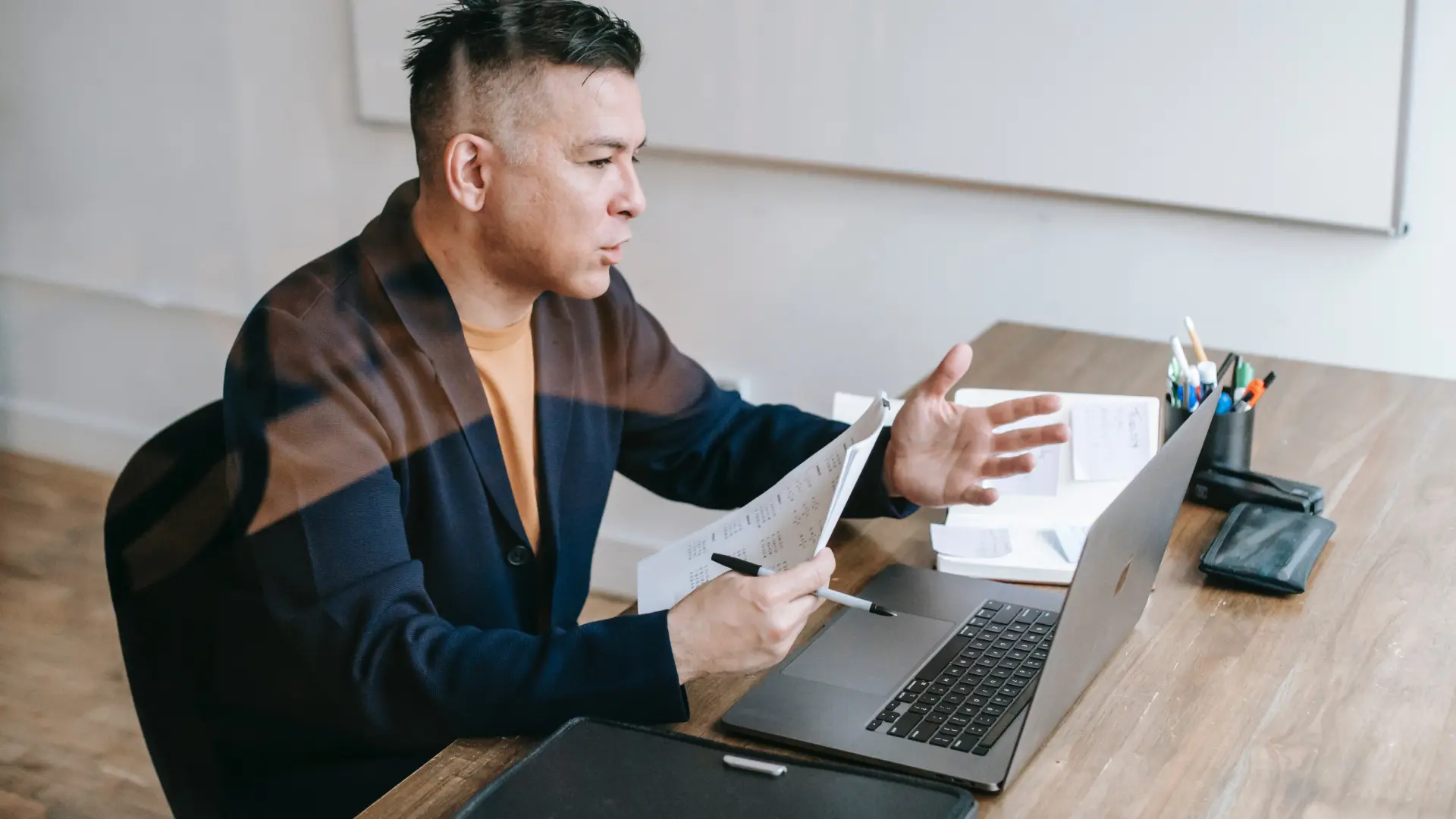 Person leading a successful remote meeting