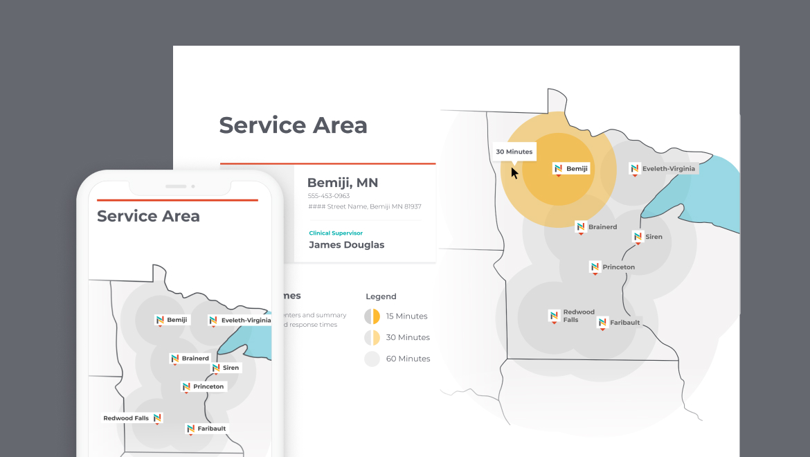 north memorial health service area mobile page